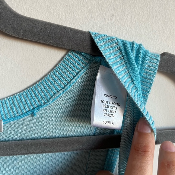 NWT RAFFI Cotton Sears Turquoise High Low Long Maxi Sleeveless Stretchy Dress - Picture 6 of 10